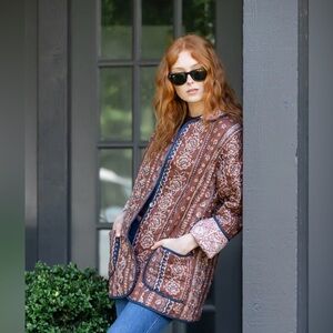 Julia Amory Oversized Dakota in Coco Privet Stripe